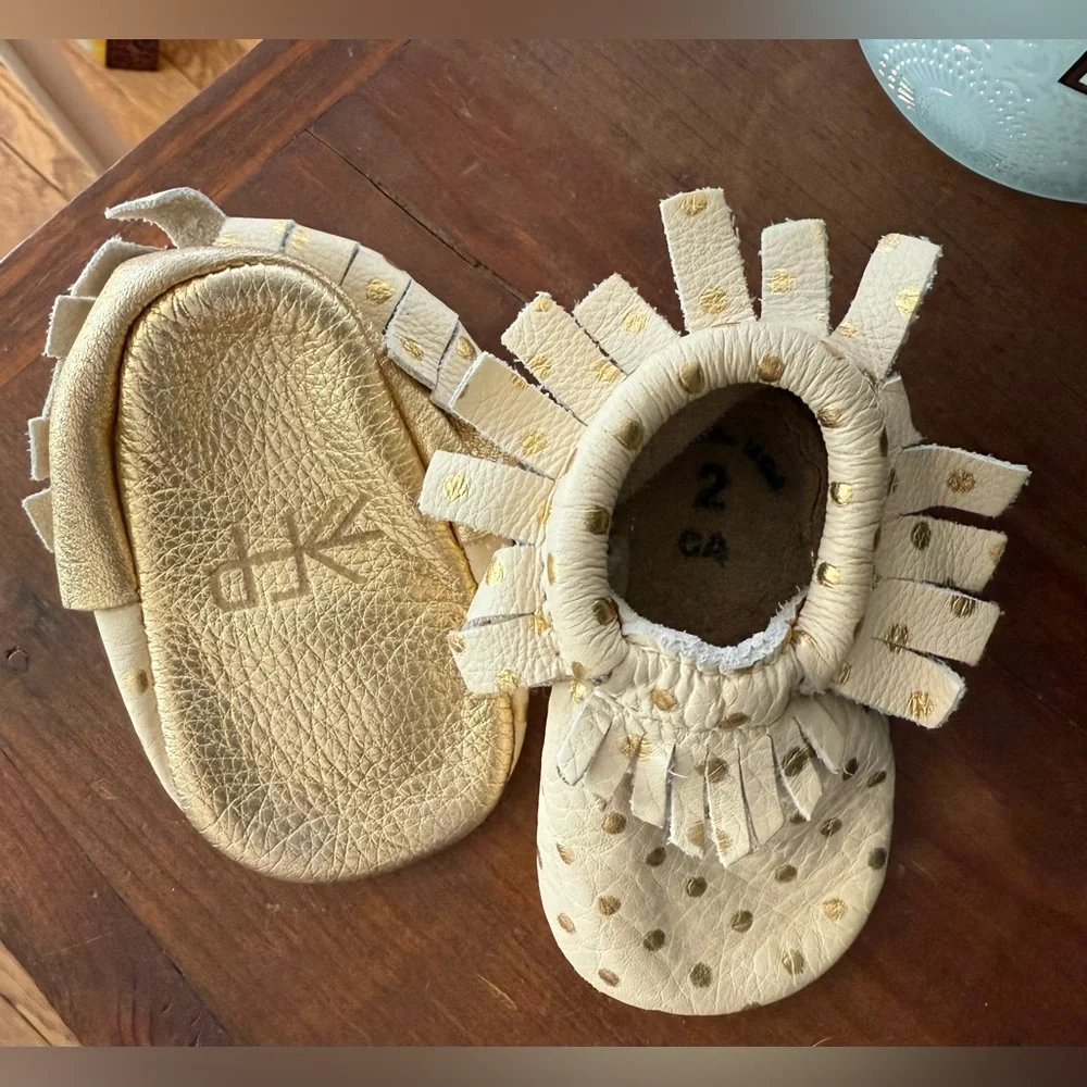 Freshly Picked Moccasins- Size 2 (6-12 months)